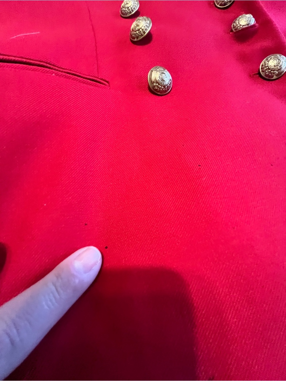 Ralph Lauren Red Double-Breasted Blazer with Gold Buttons - Picture 4 of 7